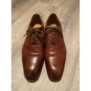 Florsheim Men’s 10.5D Brown Leather Dress Shoes Lace-Up with Memory Foam Comfort